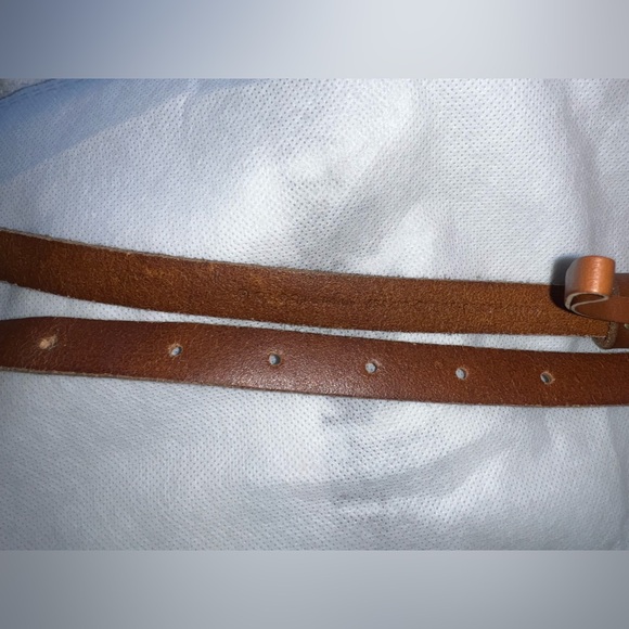 Gucci Women Brown Leather Gold Feline Head Belt Skinny - Picture 4 of 5